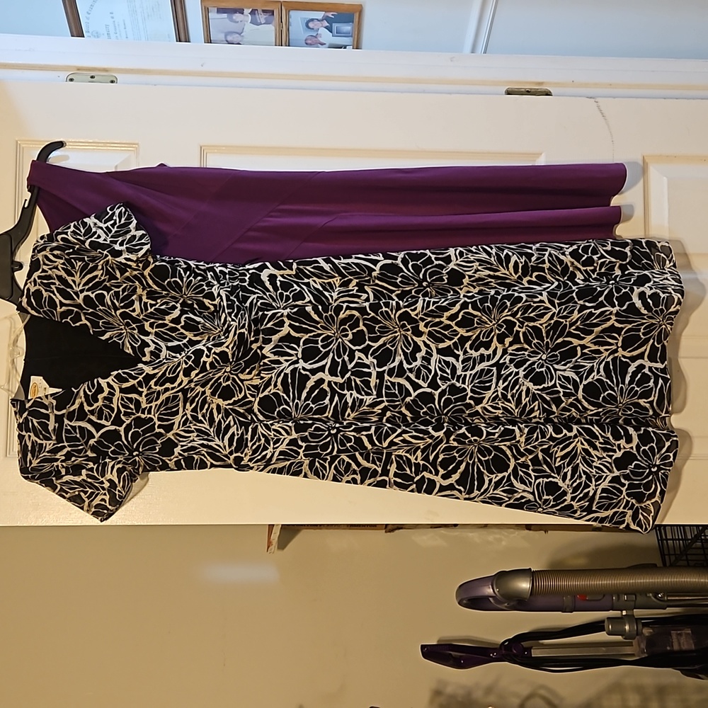 TALBOTS BLACK & GRAY WOMEN'S SIZE 6 DRESS
